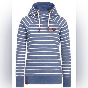 Naketano size medium sweatshirt NWT rap magelan blue striped rope hoodie small
